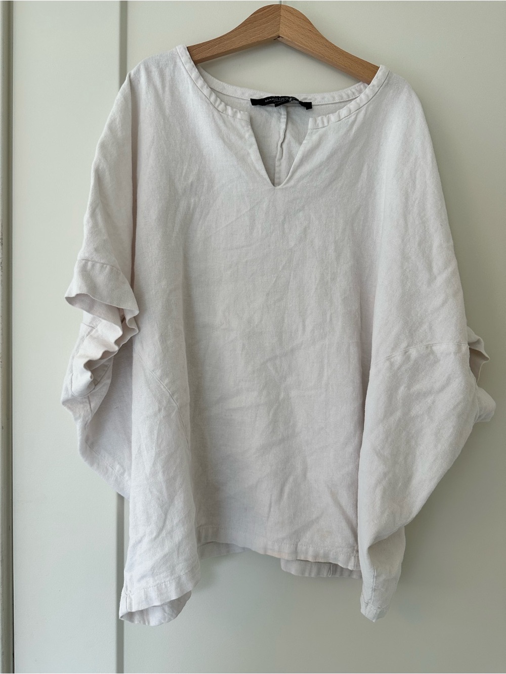 Linen batwing top